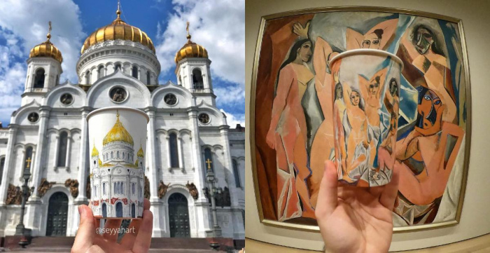 Бросить академию, взять стаканчики и нарисовать весь мир. У него получилось